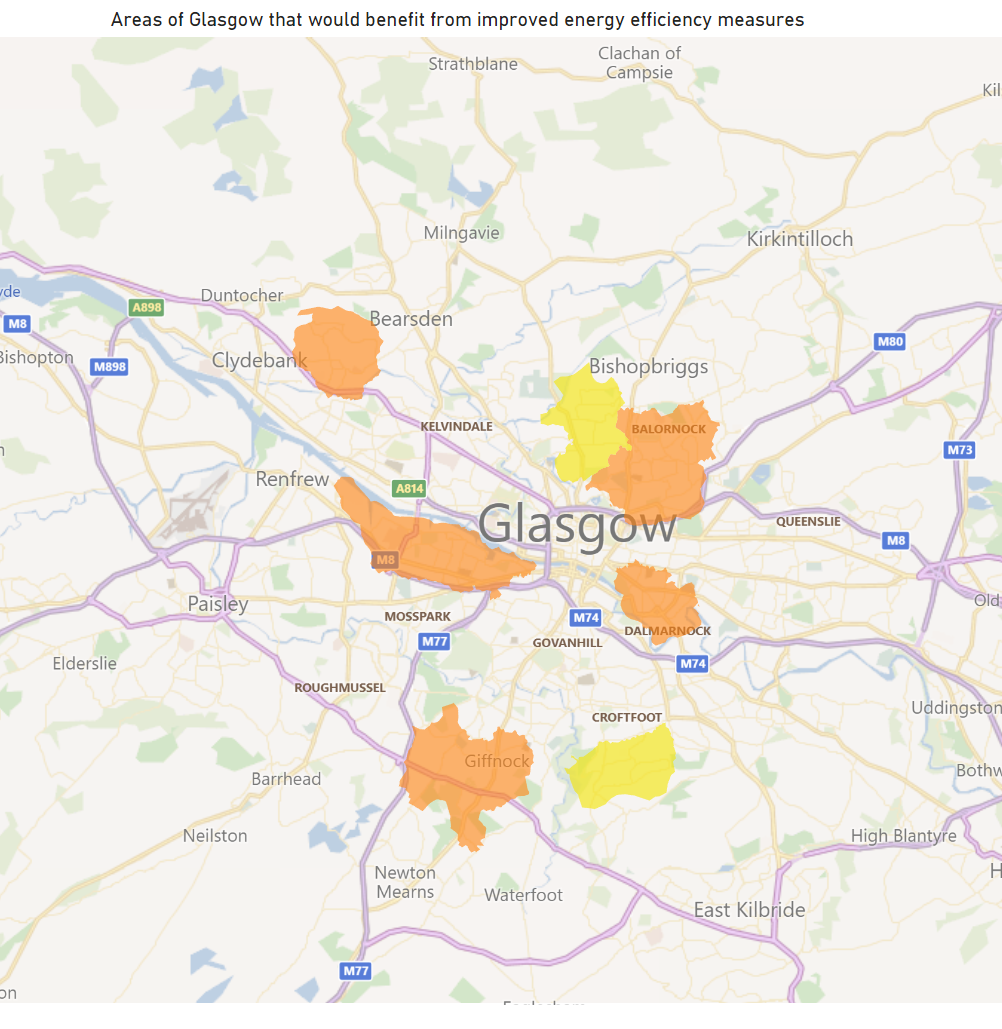 SIMD map of Glasgow